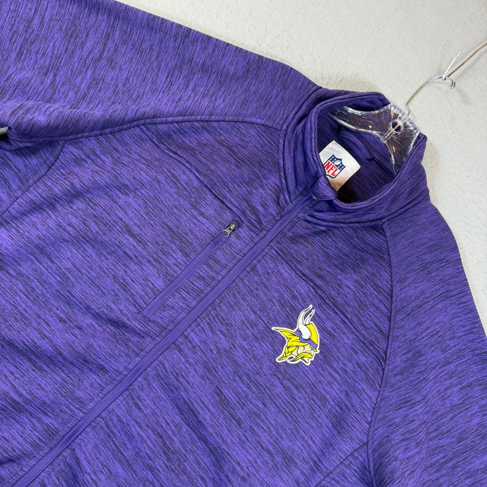 Minnesota Vikings Jacket Mens XXL Purple NFL Football Full Zip EUC